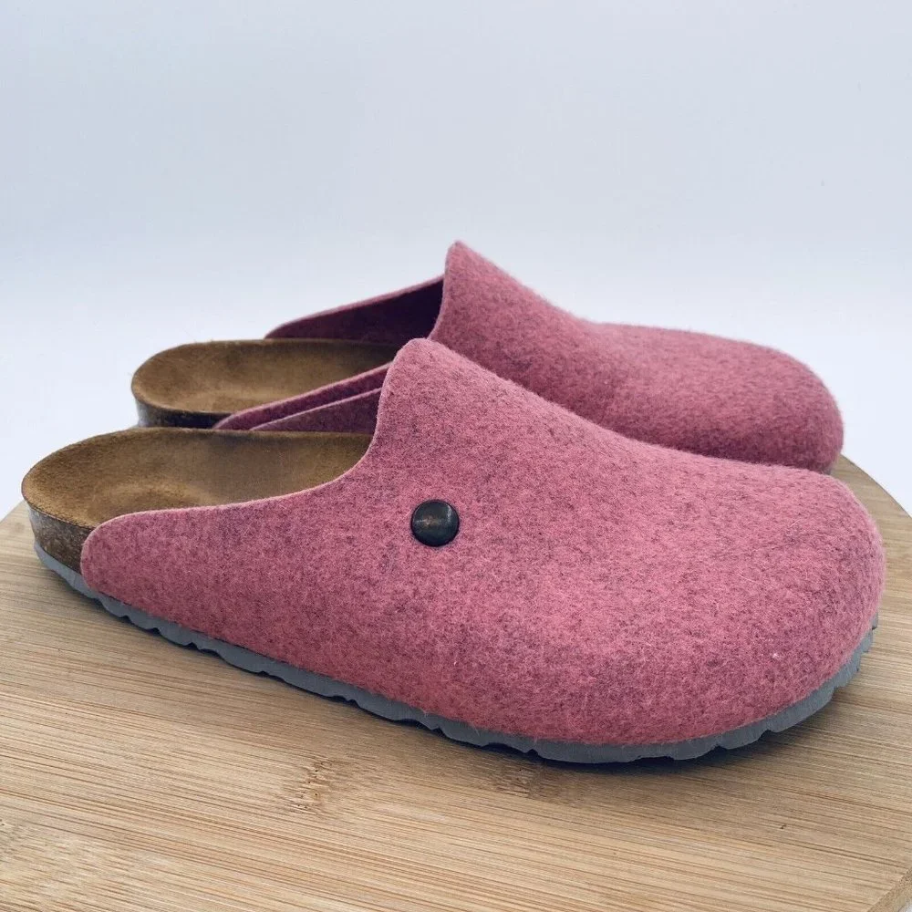 Bayton Slides Womens Size 10 Pink Wool Casual Loafer Clogs Barbie